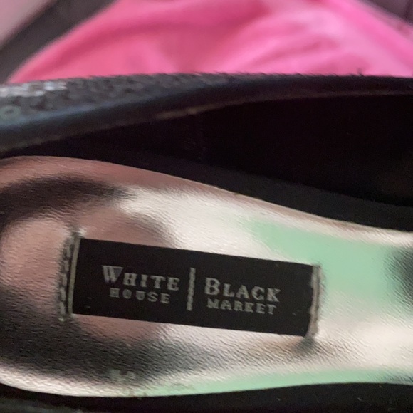 WHBM Black Peep toe heels - Picture 4 of 5